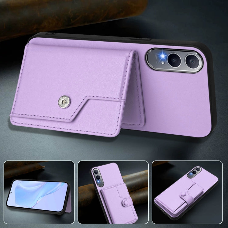 For OnePlus Nord CE4 Lite 5G Button Card Bag RFID Anti-theft Phone Case