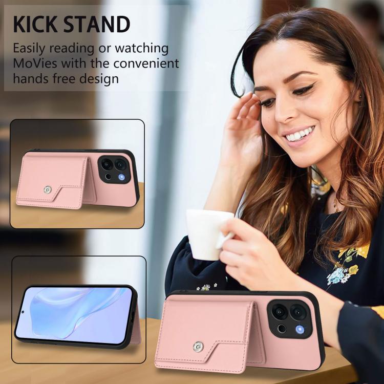 For OnePlus 13T Button Card Bag RFID Anti-theft Phone Case
