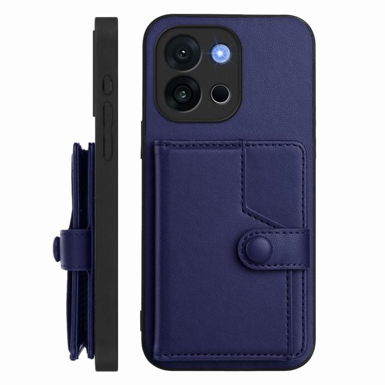 For OnePlus 13T Button Card Bag RFID Anti-theft Phone Case