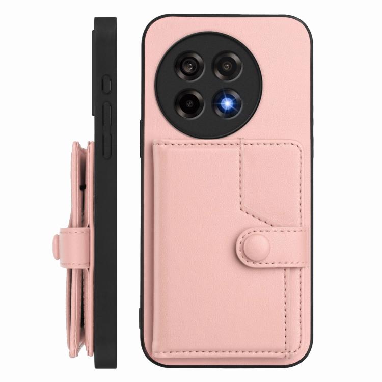 For OnePlus Ace 5 / Ace 5 Pro Button Card Bag RFID Anti-theft Phone Case