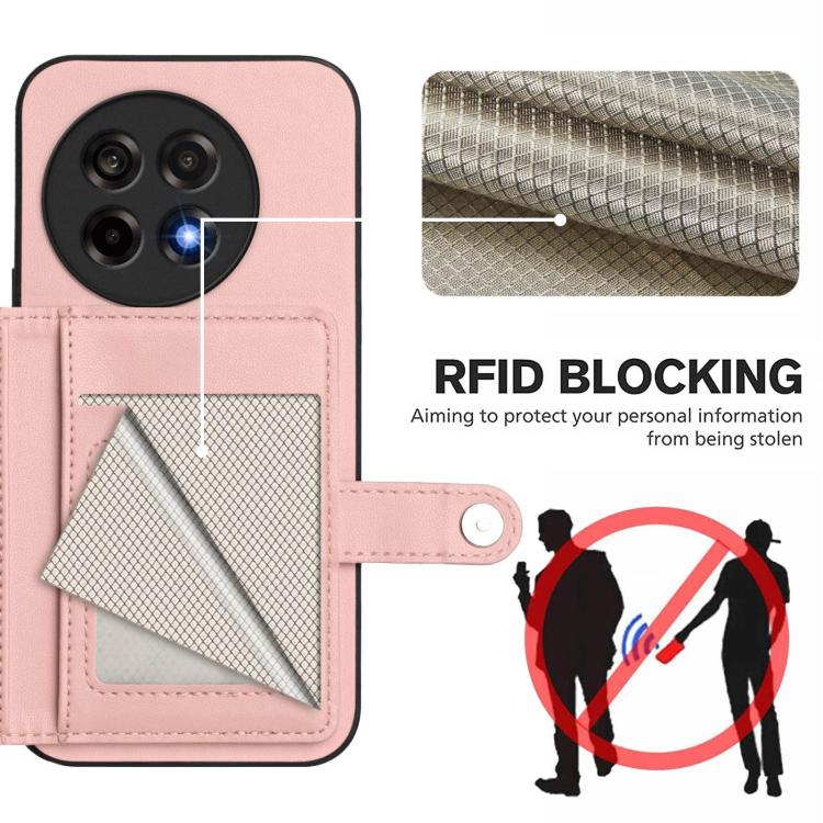 For OnePlus Ace 5 / Ace 5 Pro Button Card Bag RFID Anti-theft Phone Case