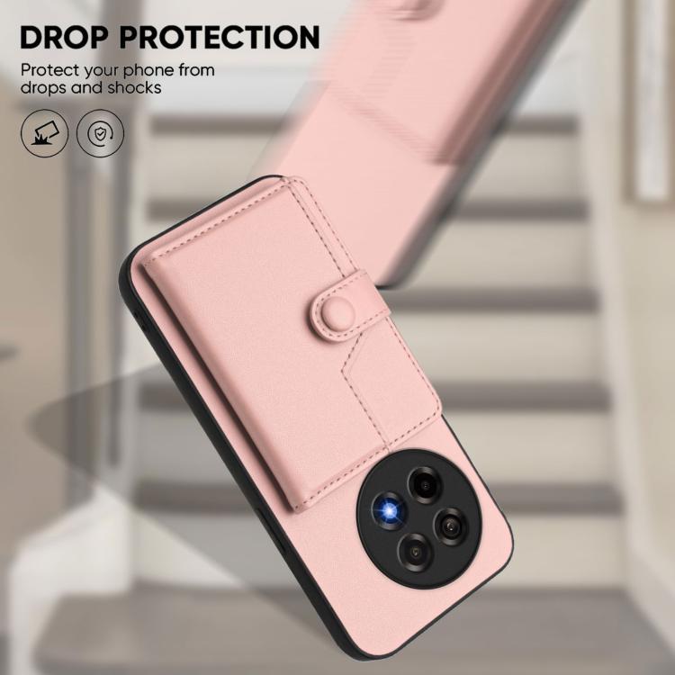 For OnePlus Ace 5 / Ace 5 Pro Button Card Bag RFID Anti-theft Phone Case