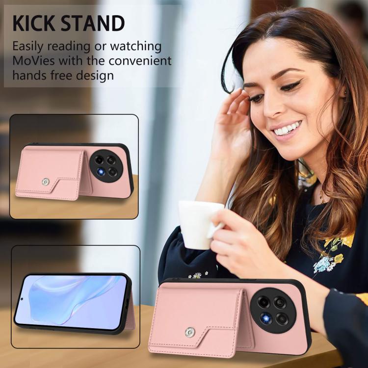 For OnePlus Ace 5 / Ace 5 Pro Button Card Bag RFID Anti-theft Phone Case