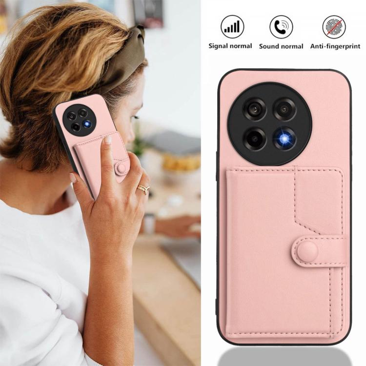For OnePlus Ace 5 / Ace 5 Pro Button Card Bag RFID Anti-theft Phone Case