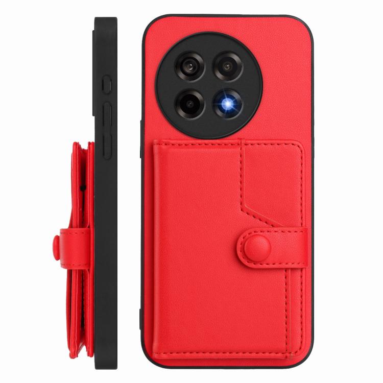 For OnePlus Ace 5 / Ace 5 Pro Button Card Bag RFID Anti-theft Phone Case