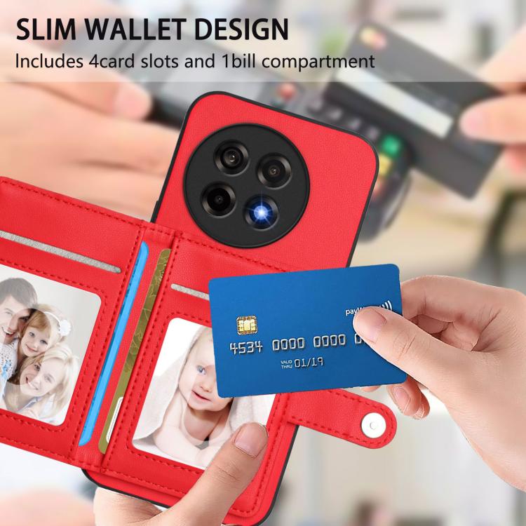 For OnePlus Ace 5 / Ace 5 Pro Button Card Bag RFID Anti-theft Phone Case