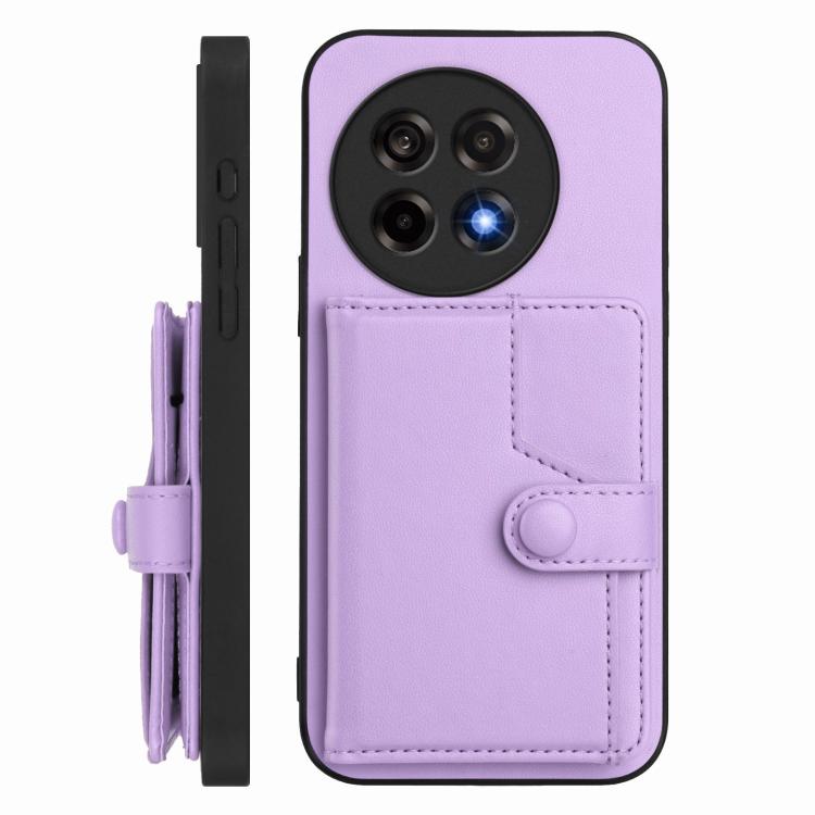 For OnePlus Ace 5 / Ace 5 Pro Button Card Bag RFID Anti-theft Phone Case