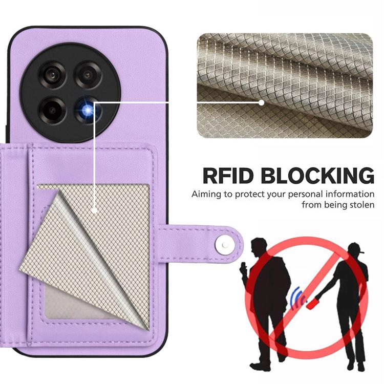 For OnePlus Ace 5 / Ace 5 Pro Button Card Bag RFID Anti-theft Phone Case