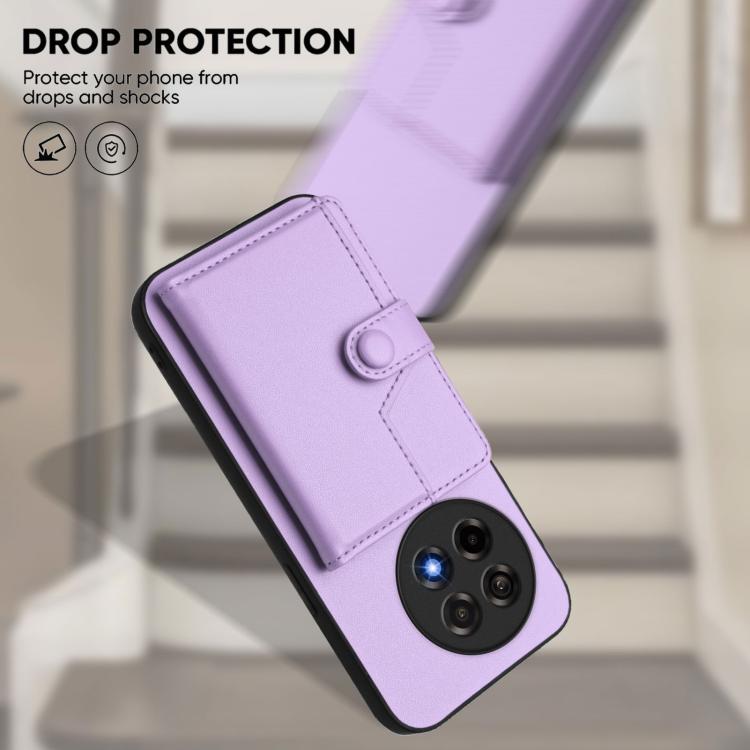 For OnePlus Ace 5 / Ace 5 Pro Button Card Bag RFID Anti-theft Phone Case