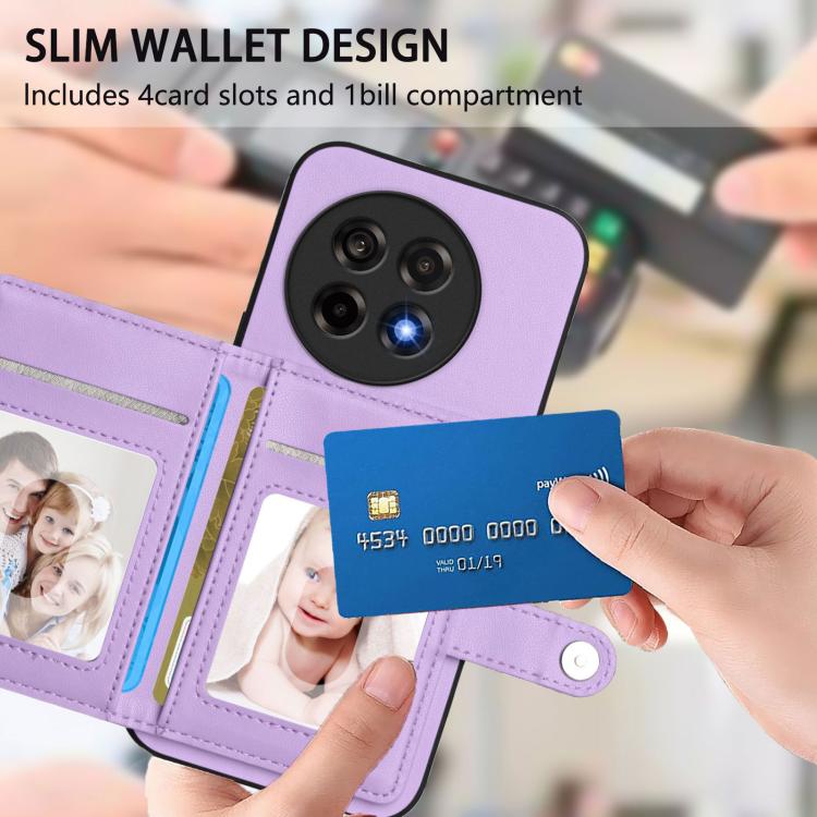 For OnePlus Ace 5 / Ace 5 Pro Button Card Bag RFID Anti-theft Phone Case