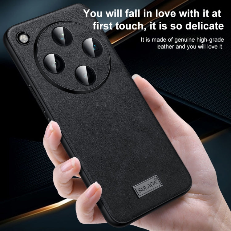 For OPPO Find X8 Pro SULADA Shockproof TPU + Handmade Leather Phone Case