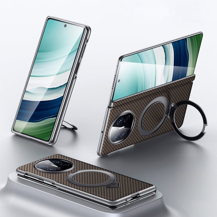 For Huawei Mate X5 / X3 SULADA Kevlar Texture MagSafe Magnetic Holder Phone Case