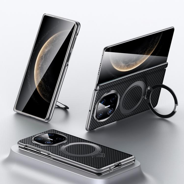 For Huawei Mate X6 SULADA Kevlar Texture MagSafe Magnetic Holder Phone Case