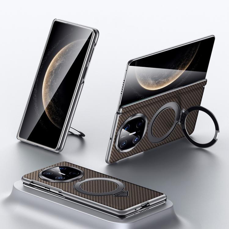 For Huawei Mate X6 SULADA Kevlar Texture MagSafe Magnetic Holder Phone Case