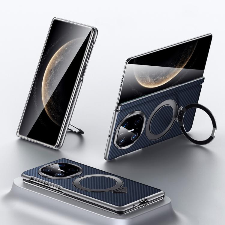 For Huawei Mate X6 SULADA Kevlar Texture MagSafe Magnetic Holder Phone Case