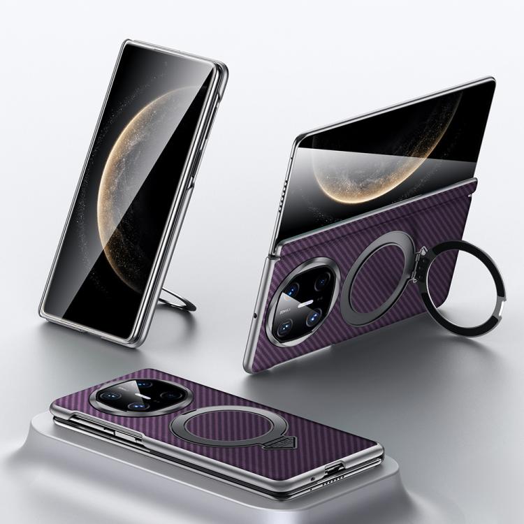 For Huawei Mate X6 SULADA Kevlar Texture MagSafe Magnetic Holder Phone Case