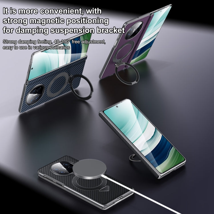 For Huawei Mate X6 SULADA Kevlar Texture MagSafe Magnetic Holder Phone Case