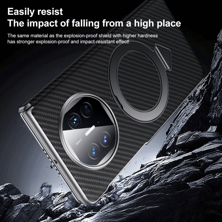 For Huawei Mate X5 / X3 SULADA Kevlar Texture MagSafe Magnetic Holder Phone Case