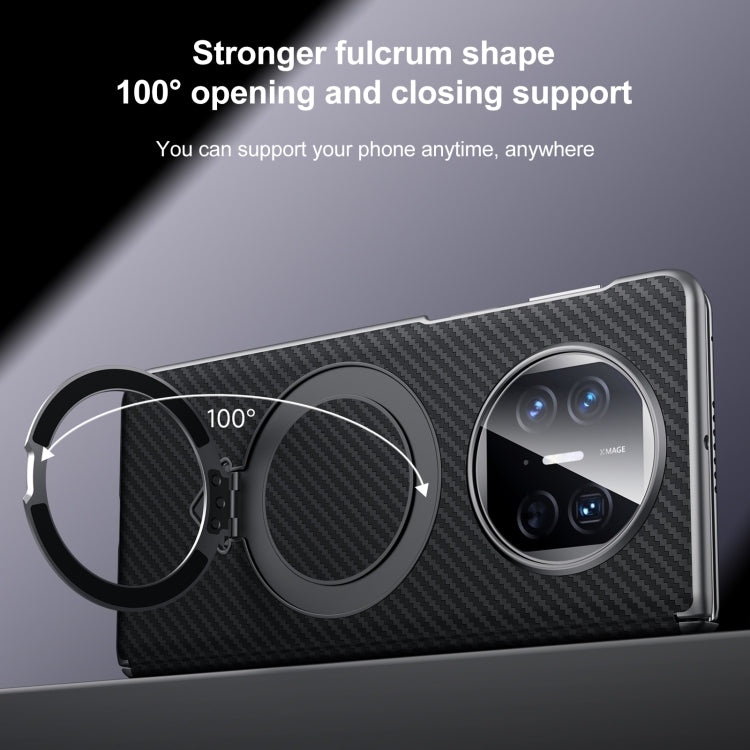 For Huawei Mate X6 SULADA Kevlar Texture MagSafe Magnetic Holder Phone Case