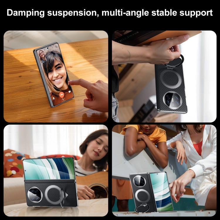 For Huawei Mate X6 SULADA Kevlar Texture MagSafe Magnetic Holder Phone Case