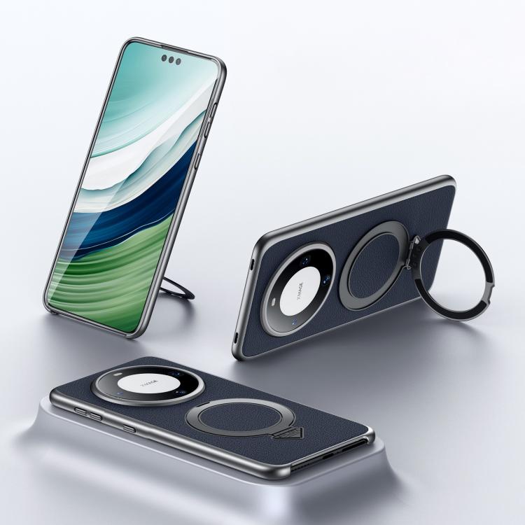 For Huawei Mate 60 Pro / Mate 60 Pro+ SULADA Top Grain Leather MagSafe Magnetic Holder Phone Case