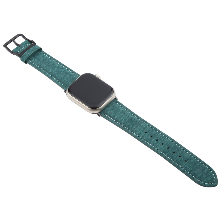 For Apple Watch 42mm / 41mm / 40mm / 38mm Plaid Buckle Microfiber Leather Watch Band