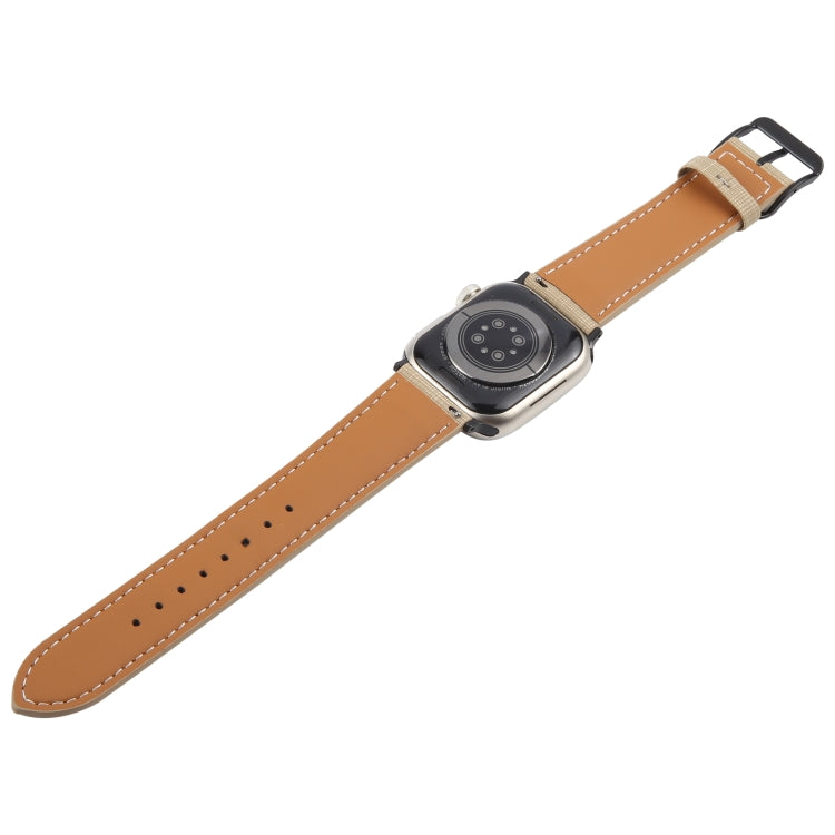 For Apple Watch 42mm / 41mm / 40mm / 38mm Plaid Buckle Microfiber Leather Watch Band
