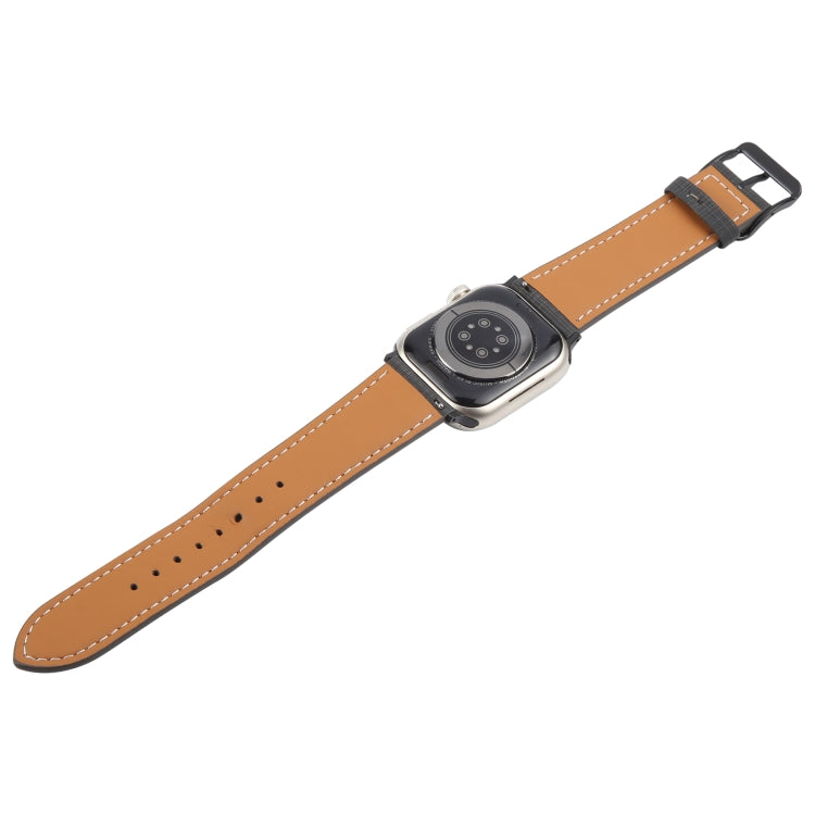 For Apple Watch 42mm / 41mm / 40mm / 38mm Plaid Buckle Microfiber Leather Watch Band