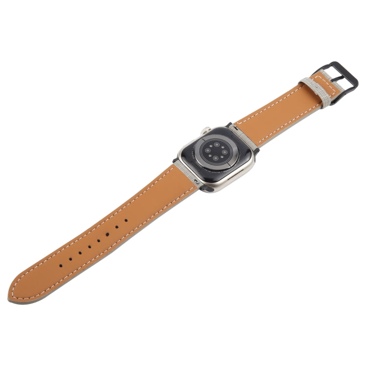 For Apple Watch 42mm / 41mm / 40mm / 38mm Plaid Buckle Microfiber Leather Watch Band