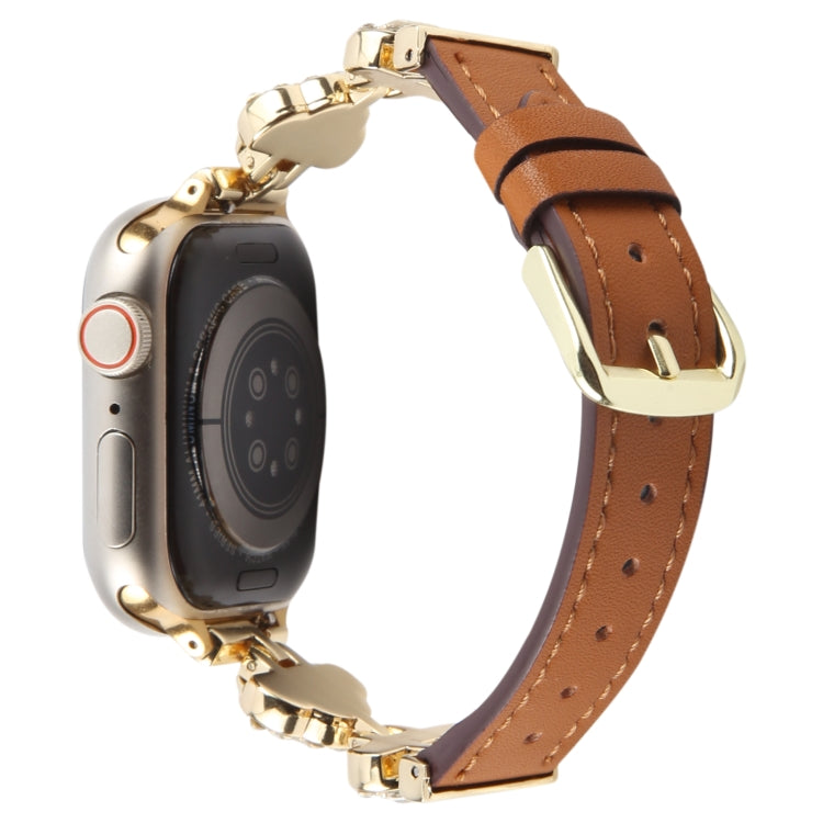 For Apple Watch 46mm / 49mm / 45mm / 44mm Microfiber Leather Diamond Slim Watch Band