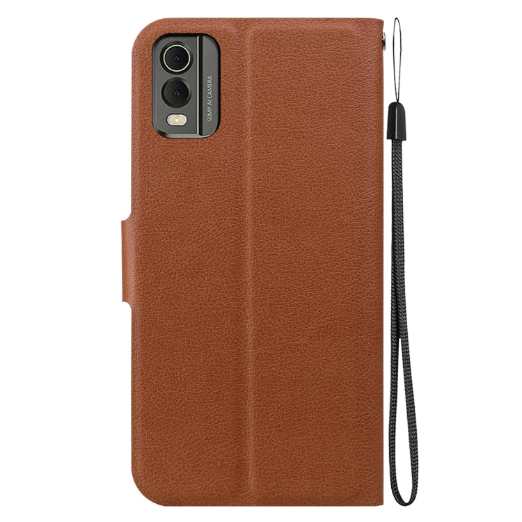 For Nokia C32 Ultra-thin Voltage Magnetic Buckle Leather Phone Case