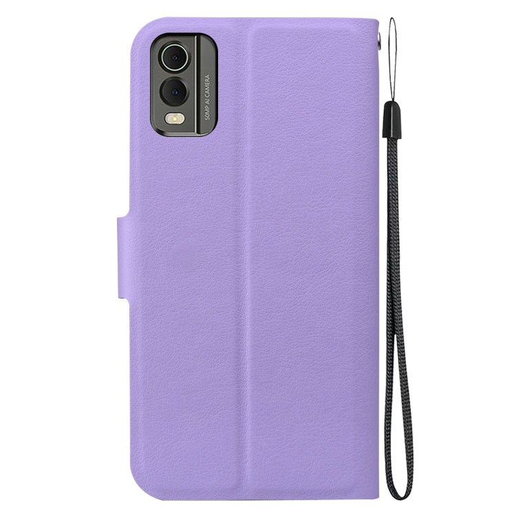For Nokia C32 Ultra-thin Voltage Magnetic Buckle Leather Phone Case