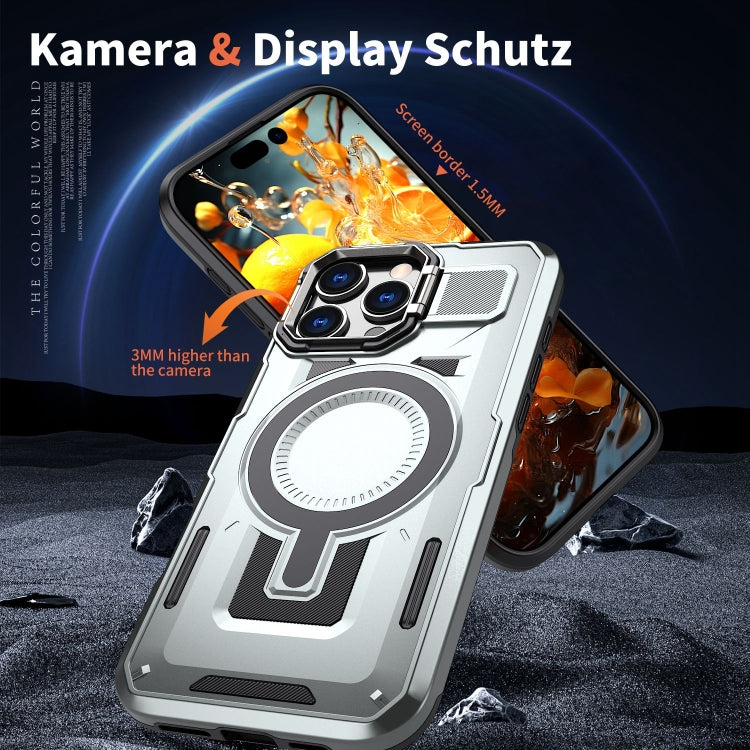 For iPhone 13 Pro Max Shield Hollow Frame Holder MagSafe Phone Case
