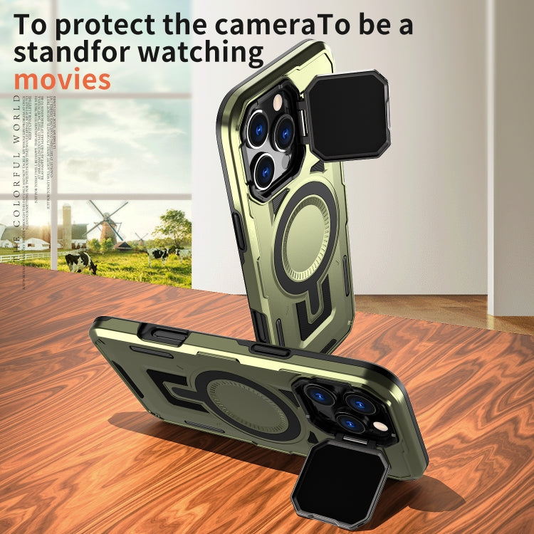 For iPhone 16 Pro Max Shield Frame Holder MagSafe Phone Case