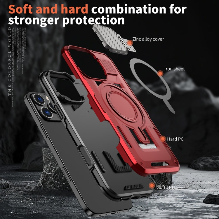 For iPhone 16 Pro Max Shield Frame Holder MagSafe Phone Case