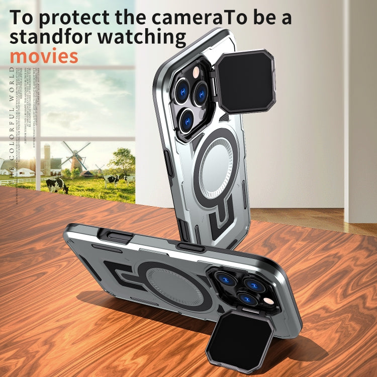 For iPhone 16 Pro Max Shield Frame Holder MagSafe Phone Case