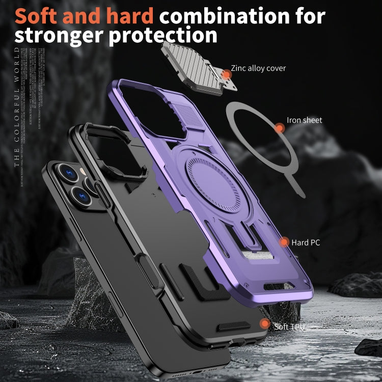 For iPhone 16 Pro Max Shield Frame Holder MagSafe Phone Case