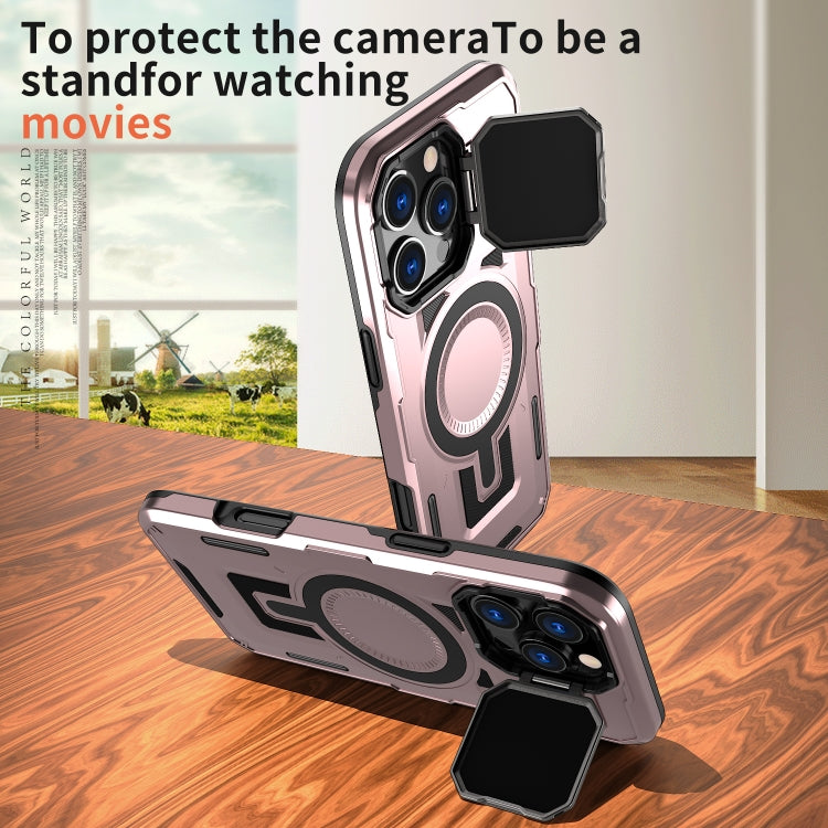For iPhone 16 Plus Shield Frame Holder MagSafe Phone Case