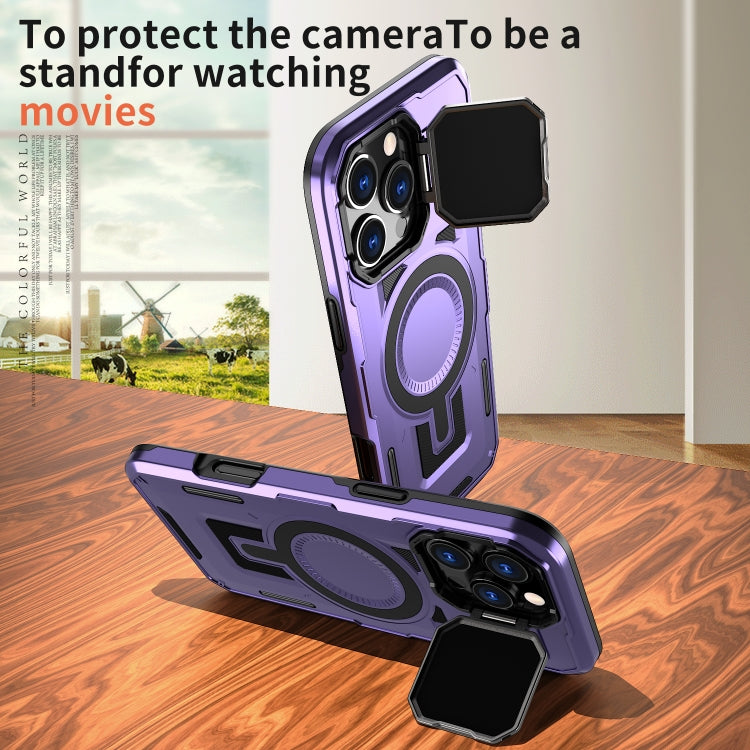 For iPhone 16 Shield Frame Holder MagSafe Phone Case