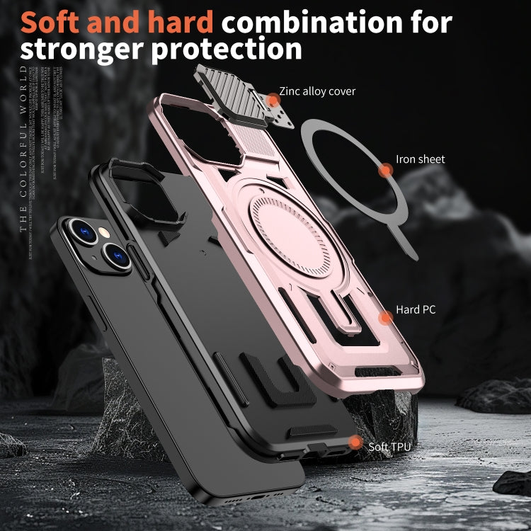 For iPhone 14 Pro Shield Frame Holder MagSafe Phone Case