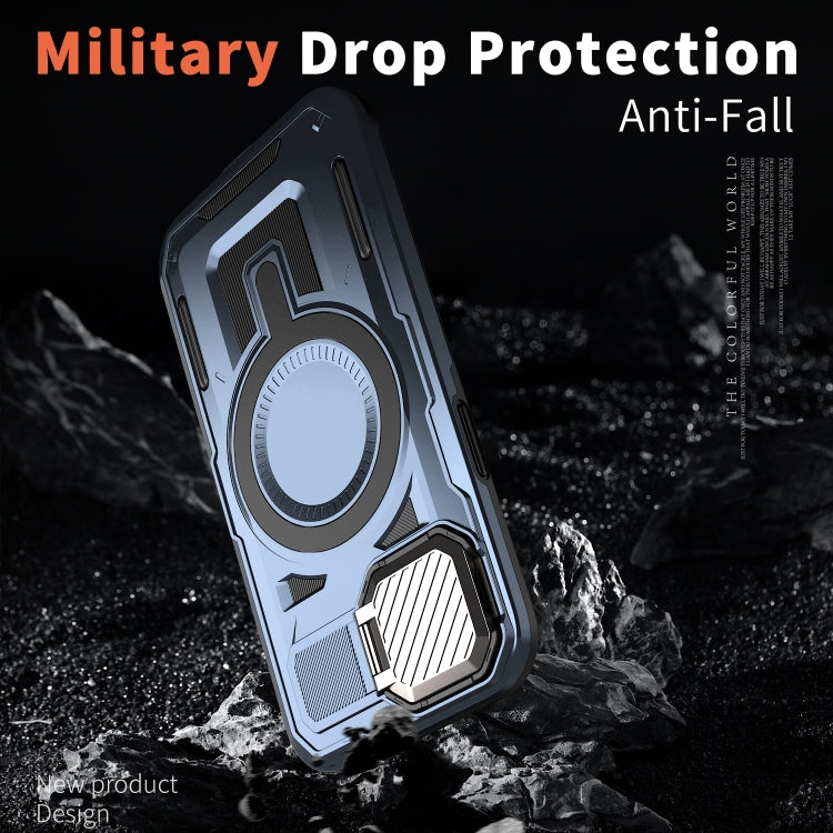 For iPhone 11 Shield Frame Holder MagSafe Phone Case