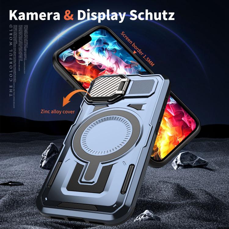 For iPhone 17e / 16e Shield Frame Holder MagSafe Phone Case