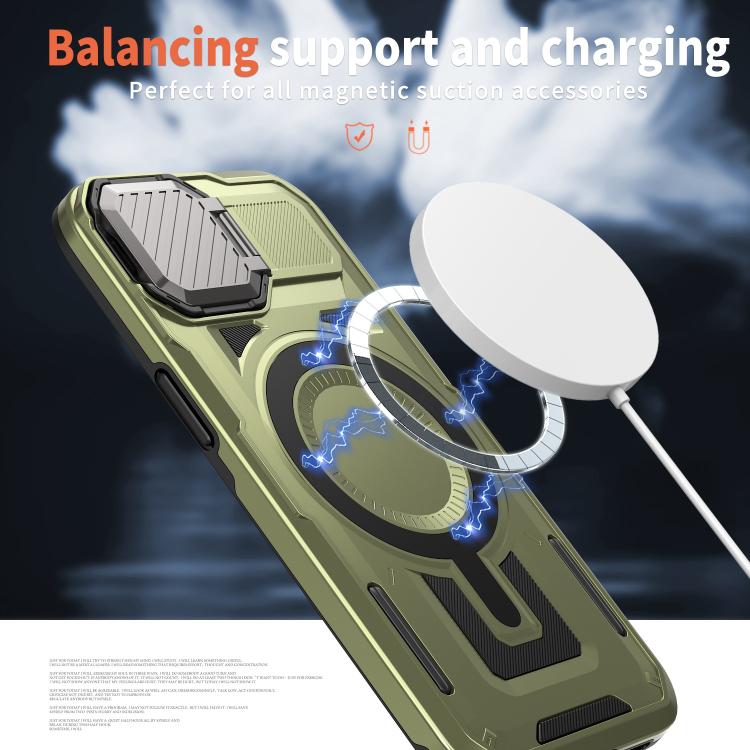 For iPhone 17e / 16e Shield Frame Holder MagSafe Phone Case