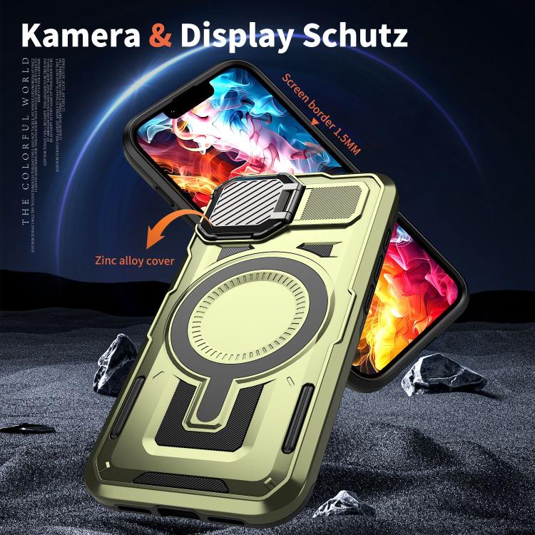For iPhone 17e / 16e Shield Frame Holder MagSafe Phone Case
