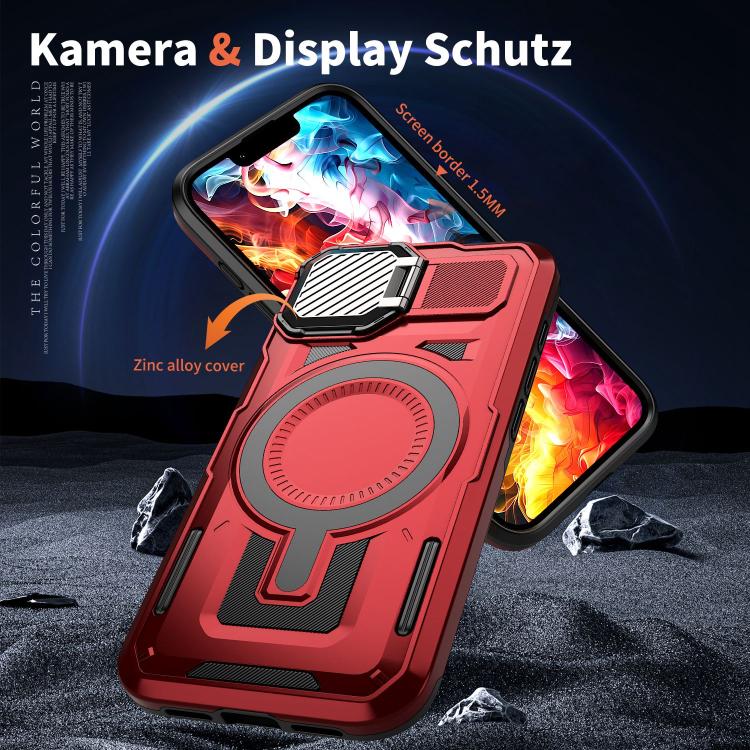 For iPhone 17e / 16e Shield Frame Holder MagSafe Phone Case