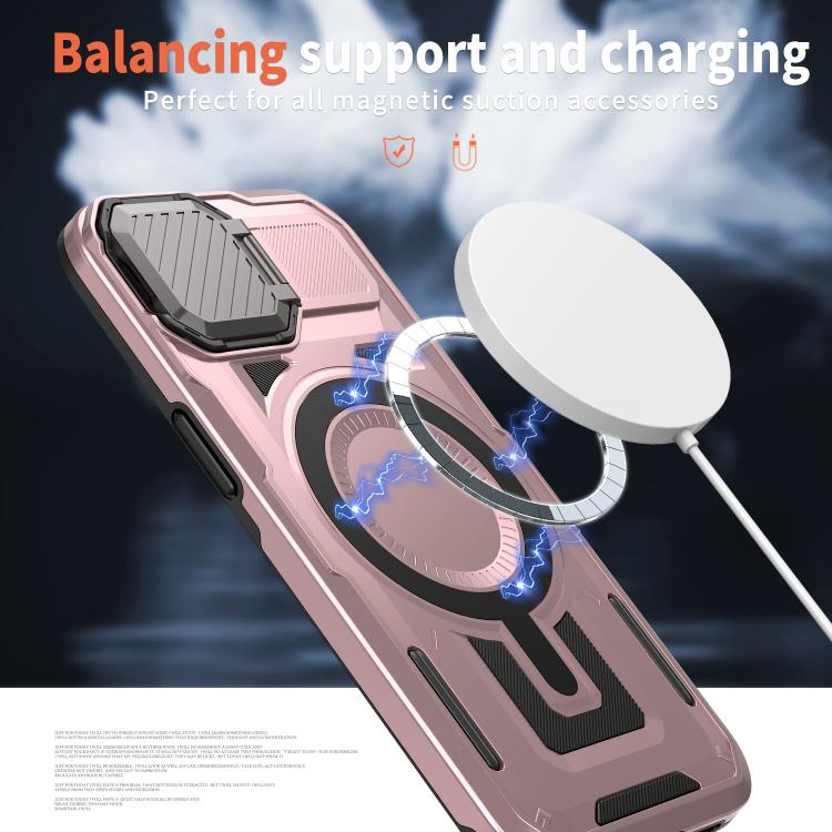 For iPhone 17e / 16e Shield Frame Holder MagSafe Phone Case