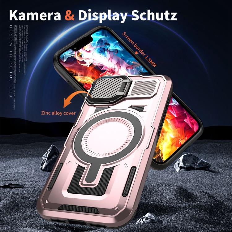 For iPhone 17e / 16e Shield Frame Holder MagSafe Phone Case