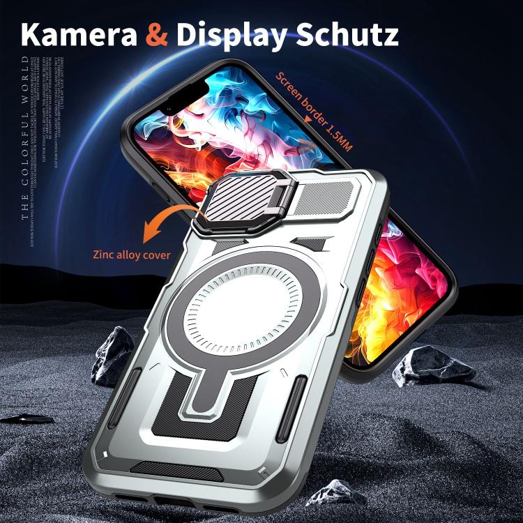 For iPhone 17e / 16e Shield Frame Holder MagSafe Phone Case