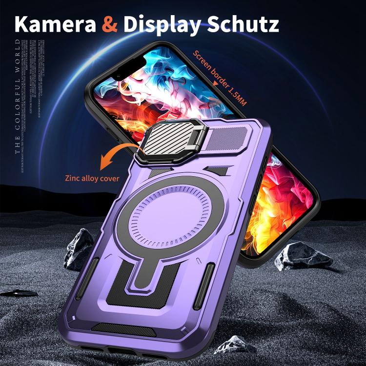 For iPhone 17e / 16e Shield Frame Holder MagSafe Phone Case