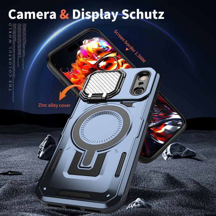 For iPhone 17 Pro Max Shield Frame Holder MagSafe Phone Case